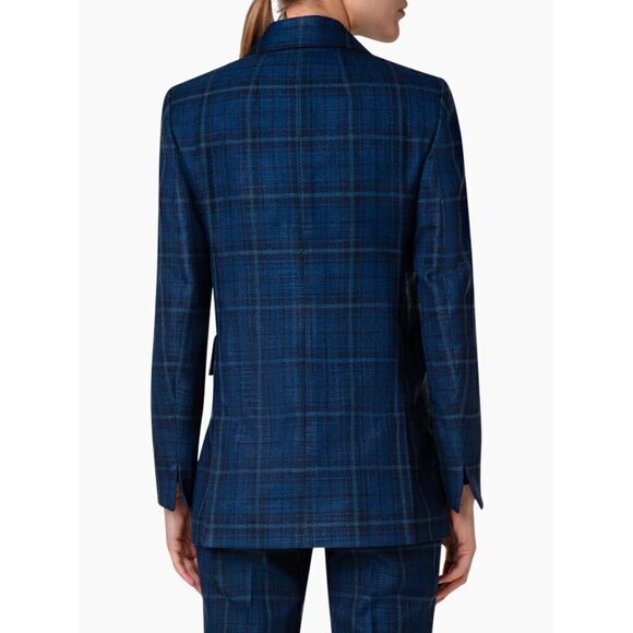 Akris Glenn Cotton-Silk Plaid Blazer Size 10 MSRP $3,990 - Picture 4 of 15